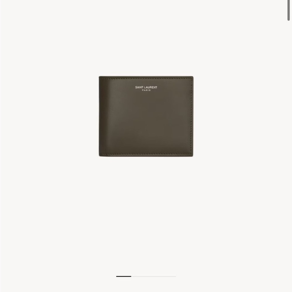 Saint Laurent Olive Leather Card Holder